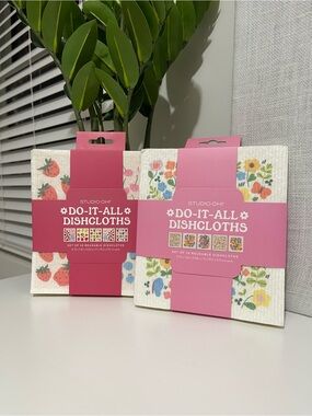 Set of 2 Studio Oh!  Do-It-All Dishcloths in Pink and White Floral Nordstrom